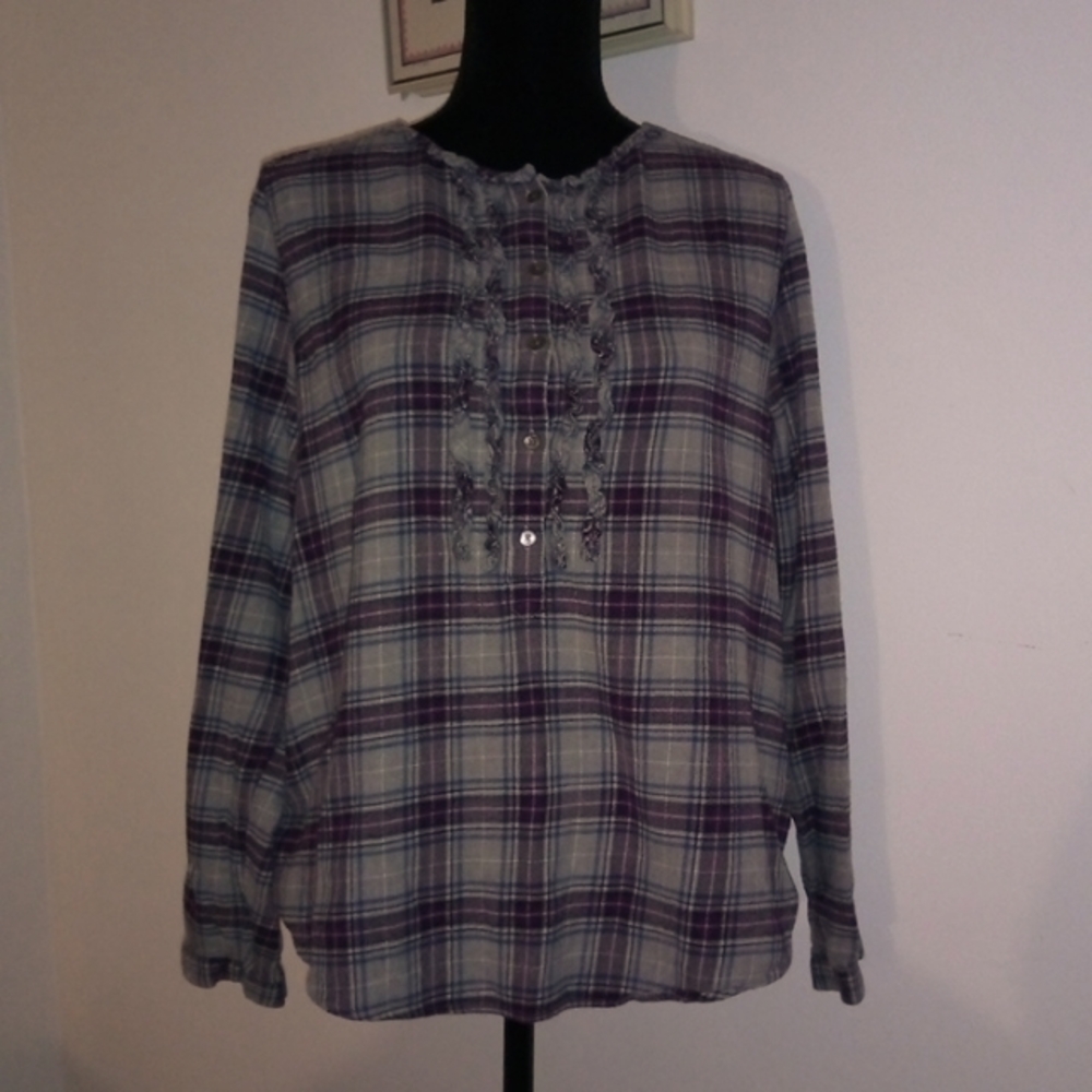 Lands' End Flannel Top